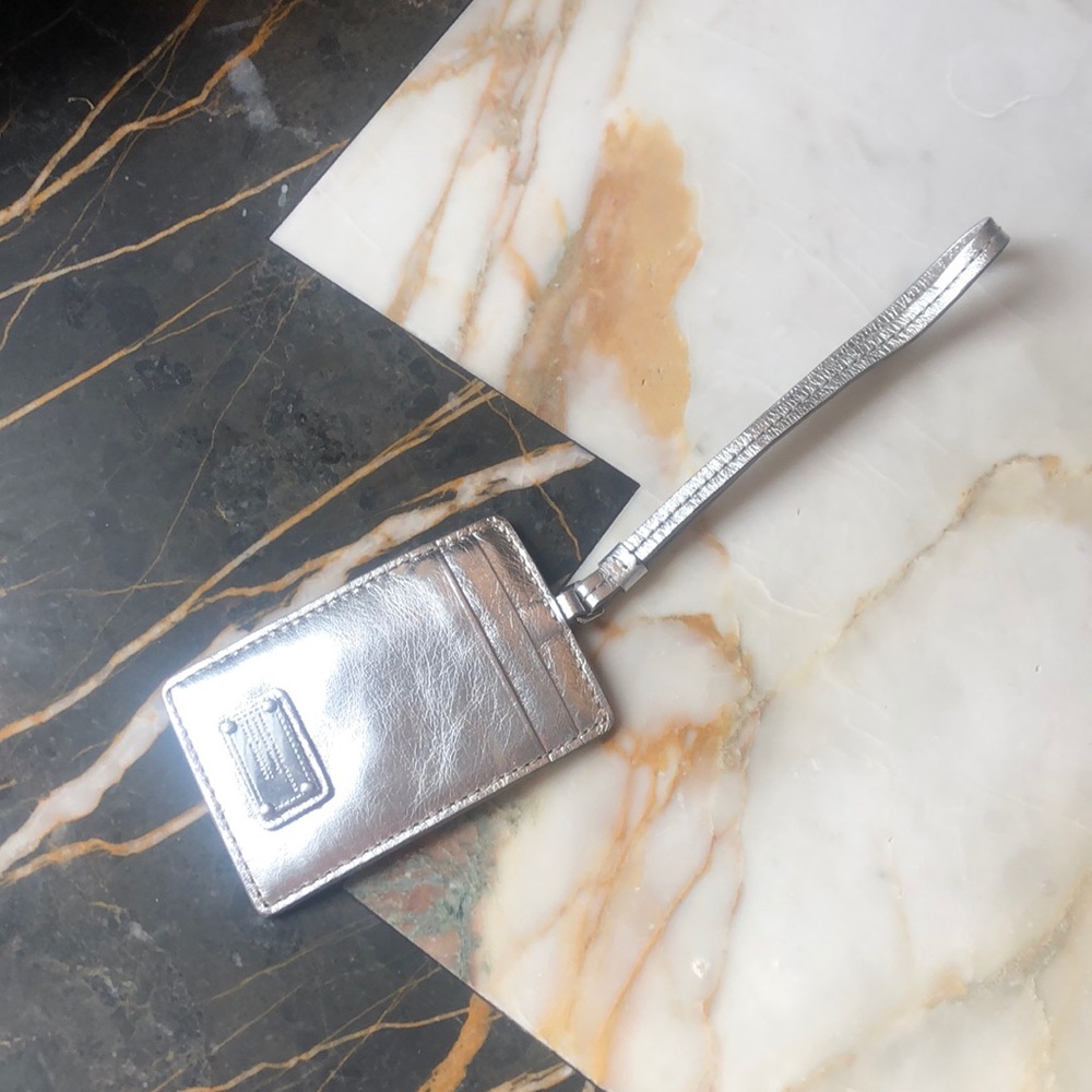 Marc by Marc jacobs silver luggage tag /wallet